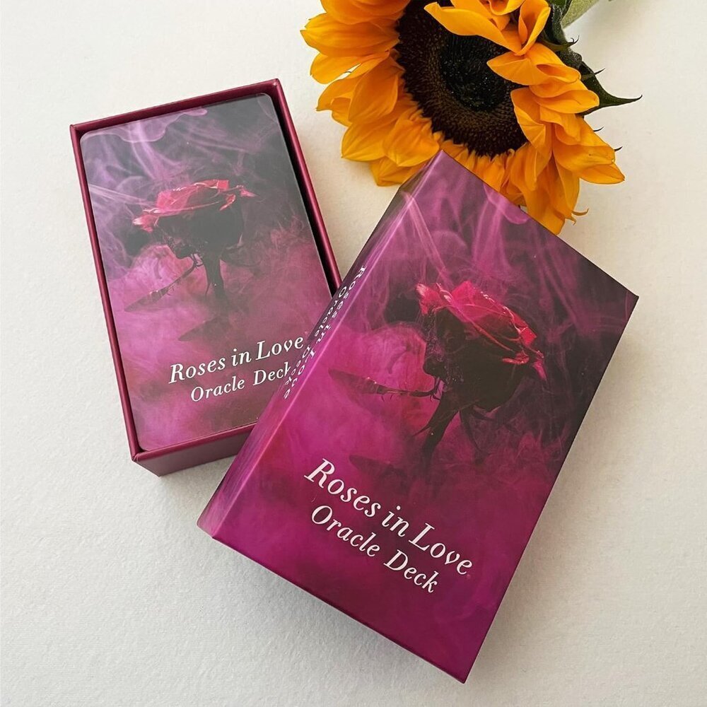 Oracle Cards Deck Love Roses 54-Card Divination Set - Picture 7 of 7